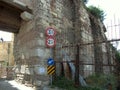 Turkey, Istanbul, 1 Egrikapi Cd., Savaklar Cesmesi, city wall in Edirnekapi opposite the Hirami Ahmed Pasa Mosque